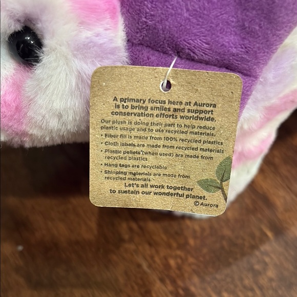 Aurora Purple and Pink watercolor Dinosaur Plush Toy - Picture 8 of 9